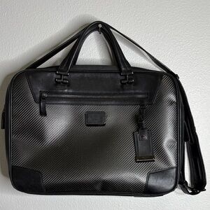 TUMI leather briefcase FLAWED